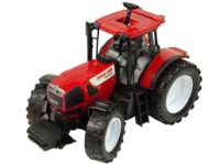 Punane traktor kollase kallurhaagisega &ndash; 50 cm