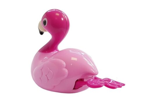 Rožinis maudynių flamingas – plūduriuoja ant vandens ir judina kojeles