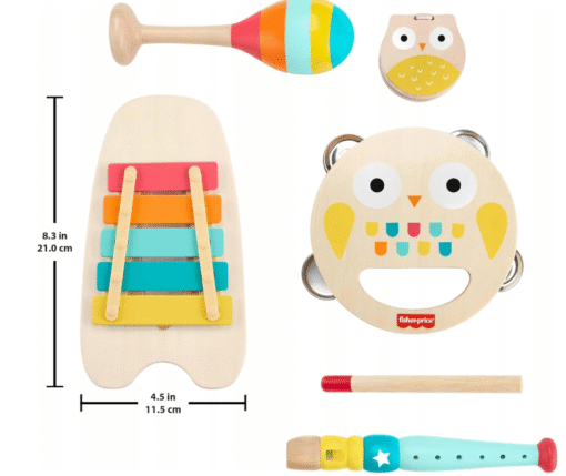 FISHER PRICE medinių muzikos žaislų rinkinys - Image 3
