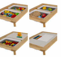 Medinis edukacinis stalas vaikams Sensory Sandbox XL - Image 2