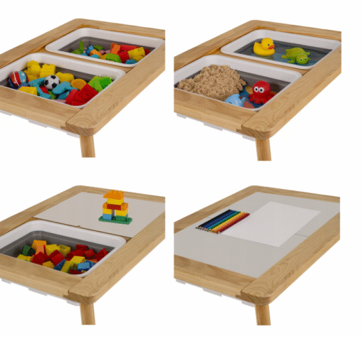 Medinis edukacinis stalas vaikams Sensory Sandbox XL - Image 2