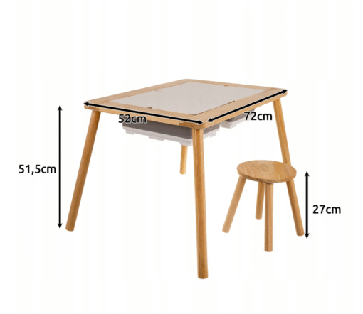 Medinis edukacinis stalas vaikams Sensory Sandbox XL - Image 3