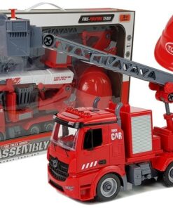 Surenkamas gaisrinės automobilis 2in1 su vandens patranka