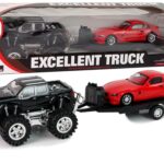 Transporto priemonių rinkinys: juodas Monster Truck
