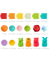 WOOPIE BABY Sensory Puzzles Squeeze Puzzle Sound Learning to Count 20 pcs.