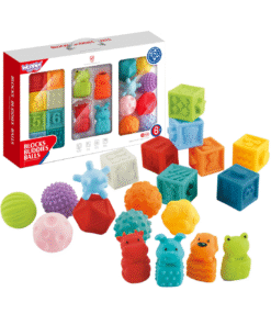 WOOPIE BABY Sensory Puzzles Squeeze Puzzle Sound Learning to Count 20 pcs.