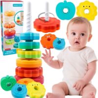 WOOPIE BABY edukacinė piramidė – sukamas gyvūnėlių bokštas.