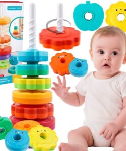 WOOPIE BABY edukacinė piramidė – sukamas gyvūnėlių bokštas.
