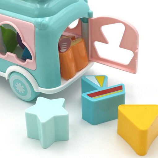 WOOPIE BABY muzikinis automobilių rūšiuoklis su cimbalais – žalias.