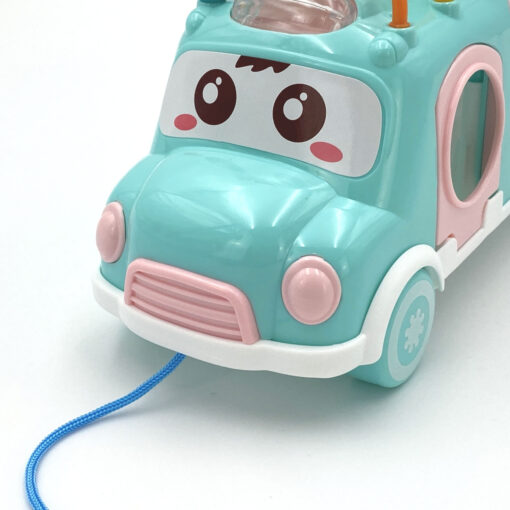 WOOPIE BABY muzikinis automobilių rūšiuoklis su cimbalais – žalias.