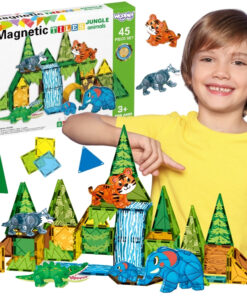 WOOPIE magnetinių konstruktoriaus blokelių rinkinys „3D džiunglių gyvūnai“