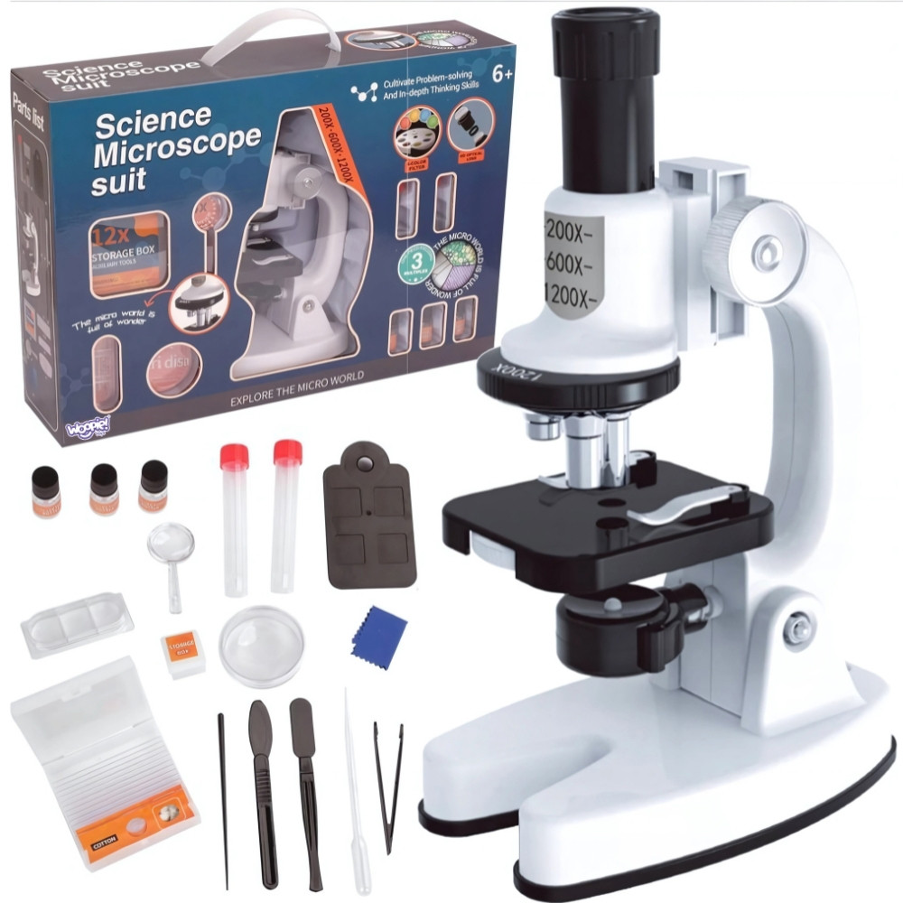 WOOPIE skaitmeninis LED mikroskopas – XXL rinkinys su 1200x didinimu ir išmaniojo telefono adapteriu WOOPIE skaitmeninis LED mikroskopas – XXL rinkinys su 1200x didinimu ir išmaniojo telefono adapteriu