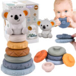 „WOOPIE BABY“ Koala 2 viename – edukacinė piramidė ir kramtukas