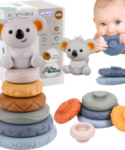 „WOOPIE BABY“ Koala 2 viename – edukacinė piramidė ir kramtukas