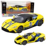 1:22 metalinis sportinis automobilis geltonas