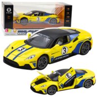 1:22 metalinis sportinis automobilis geltonas