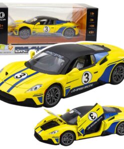 1:22 metalinis sportinis automobilis geltonas