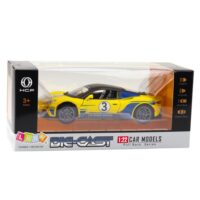 1:22 metalinis sportinis automobilis geltonas
