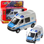 1:32 metalinis policijos automobilis su šviesomis