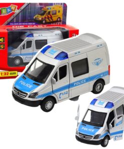 1:32 metalinis policijos automobilis su šviesomis