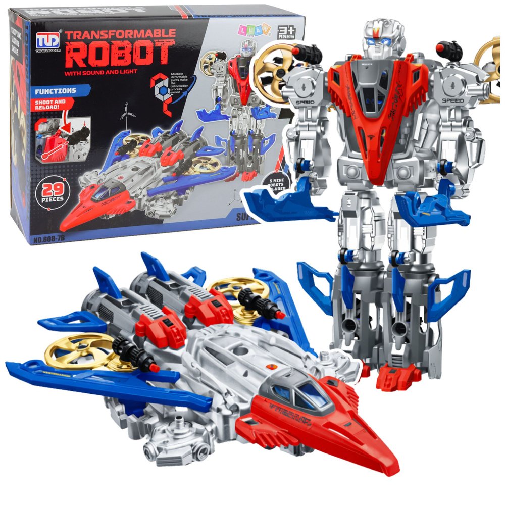 2in1 kovinis robotas „Fighter“ – šviesos 2in1 kovinis robotas „Fighter“ – šviesos