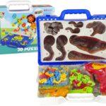 3D dinozaurų konstruktorius su įrankiais