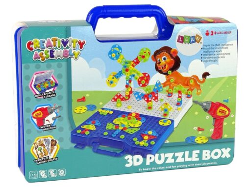 3D konstravimo lagaminėlis su įrankiais