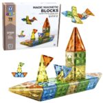 78 dalių magnetinis konstruktorius – figūros ir formos