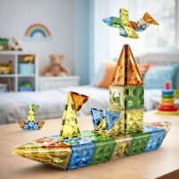 78 dalių magnetinis konstruktorius – figūros ir formos