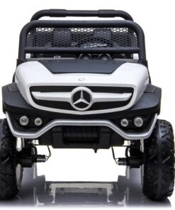 Akumuliatorinis automobilis vaikams Mercedes Unimog 4×4 – baltas