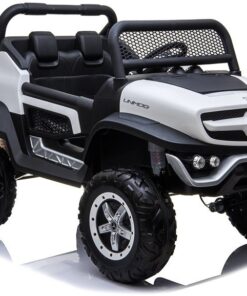 Akumuliatorinis automobilis vaikams Mercedes Unimog 4×4 – baltas