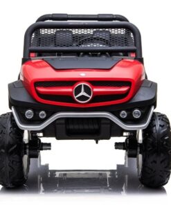 Akumuliatorinis automobilis vaikams Mercedes Unimog 4×4 – raudonas