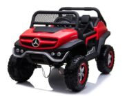 Akumuliatorinis automobilis vaikams Mercedes Unimog 4×4 – raudonas