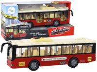 Autobusas raudonas miesto šviesos garsai