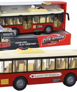 Autobusas raudonas miesto šviesos garsai