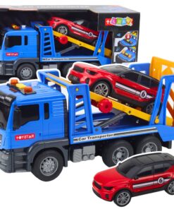 Automobilvežis su sportiniu automobiliu