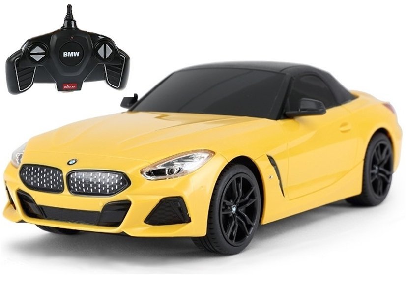 BMW Z4 Roadster RASTAR 1:18 &ndash; kollane puldiga auto (2.4G)