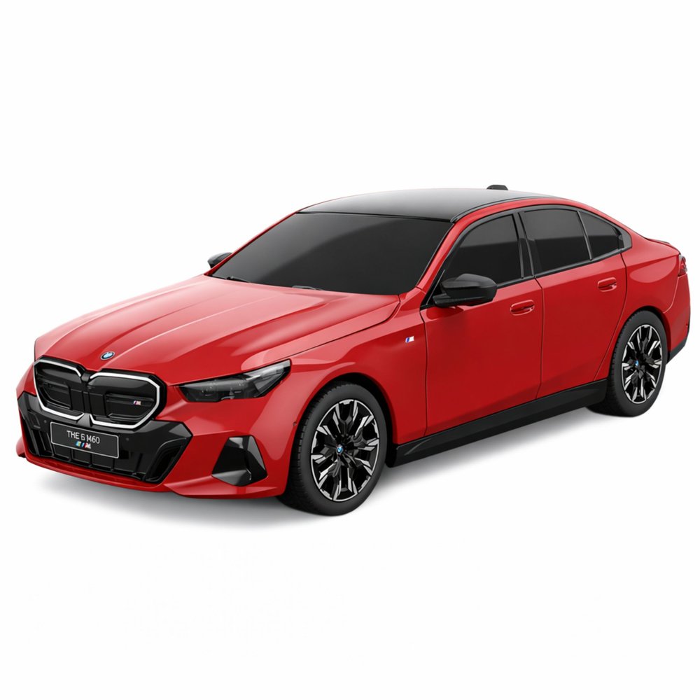 BMW i5 RASTAR 1:24 &ndash; Punane puldiga elektriauto