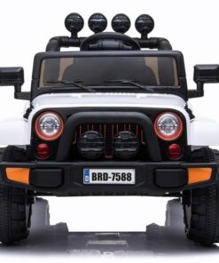 BRD‑7588 baltas elektrinis vaikiškas visureigis – 12V