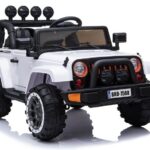 BRD‑7588 baltas elektrinis vaikiškas visureigis – 12V
