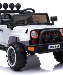 BRD‑7588 baltas elektrinis vaikiškas visureigis – 12V