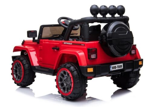 BRD‑7588 raudonas elektrinis vaikiškas visureigis – 12V