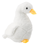 Balta pliušinė žąsis 40 cm