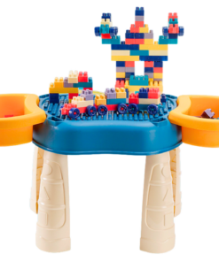 Daugiafunkcis stalas vaikams 4in1 mėlynas