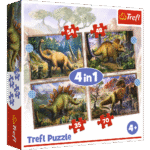 Dėlionė – 4in1 dinozaurai
