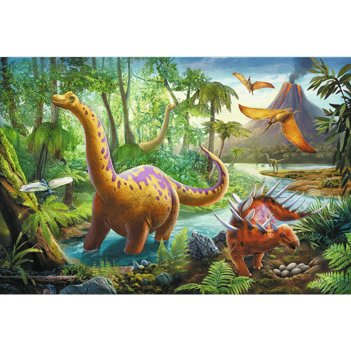 Dėlionė „Dinozaurų žygis“ – 60 detalių