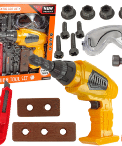 Didelis DIY rinkinys – įrankių komplektas + baterinis grąžtas