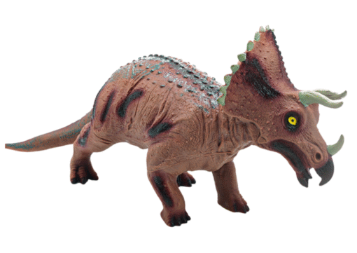 Didelis triceratops dinozauras su garsais