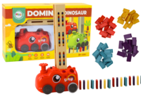 Dinozauras su domino kaladėlėmis raudonas