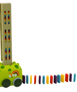 Dinozauras su domino kaladėlėmis žalias